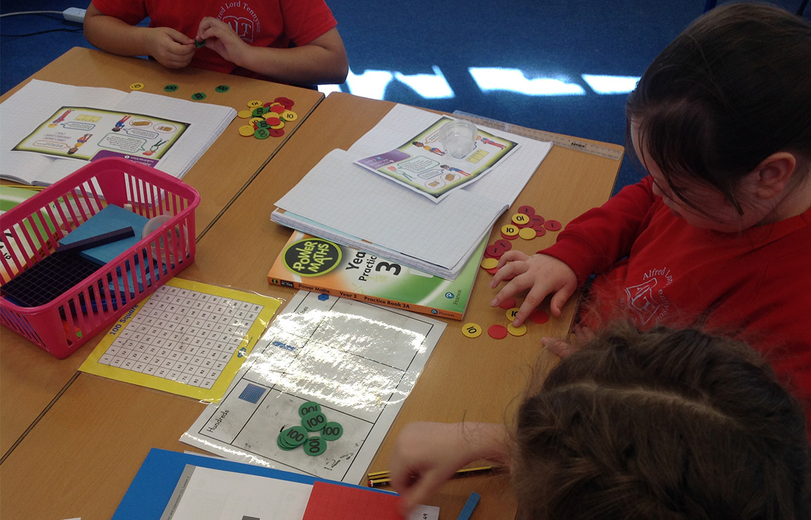 Working on Maths in Class